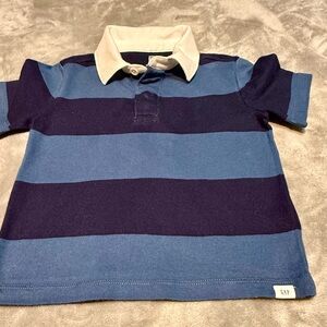 GAP Kids Navy and Light Blue Polo Shirt